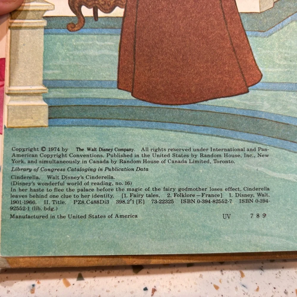 Walt Disney’s Cinderella 1974 Book Club Edition – Wonderful World‎ of Reading